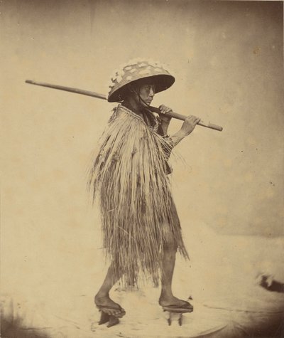 Japanska i Mackintosh, ca 1865 av Felice Beato