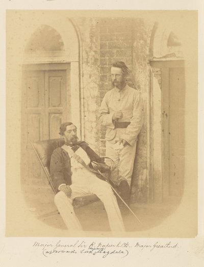 Generalmajor Sir R. Napier, K.C.B. och Major Greatherd av Felice Beato