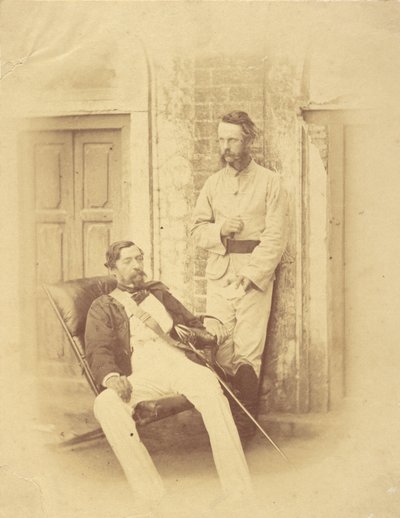 Generalmajor Sir Robert Napier och överstelöjtnant William Wilberforce Harris Greathed, Bengal av Felice Beato