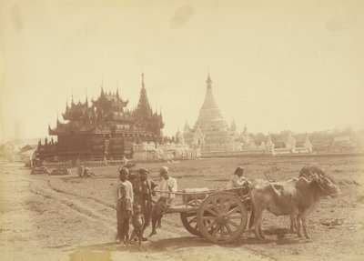 Pagod och Kyaung Byggd av kaptenen på kung Thibaw Mins livvakt av Felice Beato