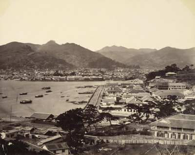 Delvis panoramautsikt över Nagasaki av Felice Beato
