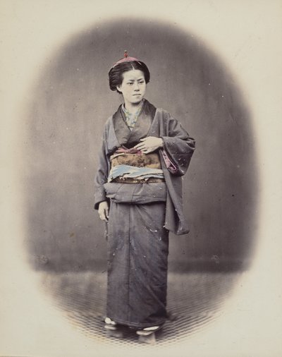 Porträtt av en kvinna, 1868. av Felice Beato