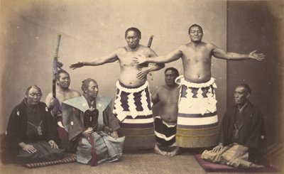 Företrädare för Nio, den japanska Hercules av Felice Beato