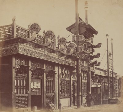 Butiker och gata, kinesiska staden Pekin, oktober 1860, 1860. av Felice Beato