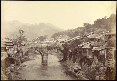 Stenbron vid Nagasaki av Felice Beato