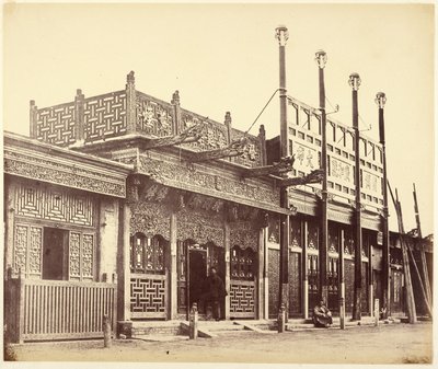 [Gator och butiker i den tartariska staden Peking] av Felice Beato