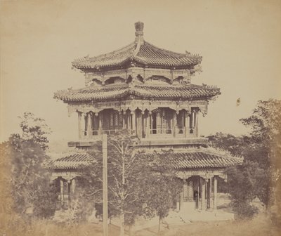 Det stora kejserliga palatset Yuen Min Yuen, Pekin, före bränningen, 18 oktober 1860 av Felice Beato