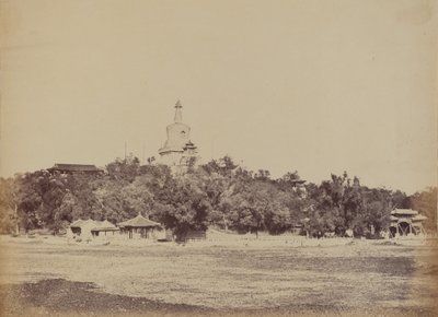 Den stora pagoden i det kejserliga vinterpalatset, Pekin, 29 oktober 1860 av Felice Beato