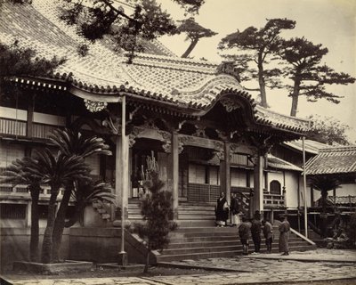 Storsalen vid Daionji -templet, Nagasaki av Felice Beato