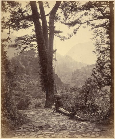 Utsikt över Hakone-passet av Felice Beato