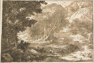 Angelica Resting Under a Tree, från Orlando Furioso av Felice Giani