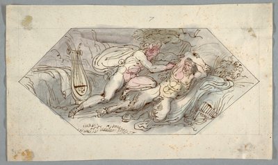 Apollo förvirrar Marsyas av Felice Giani