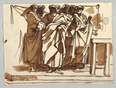 Apostlar efter Rafaels "Ananias död" av Felice Giani
