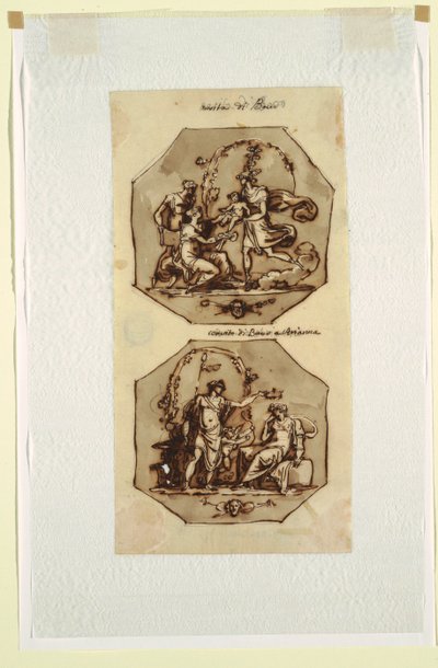 Bacchus födelse; Bankett av Bacchus och Ariadne av Felice Giani