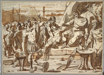 Caius Mucius Scaevola och Porsena av Felice Giani