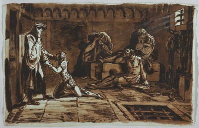 Greve Ugolino och hans söners död av Felice Giani