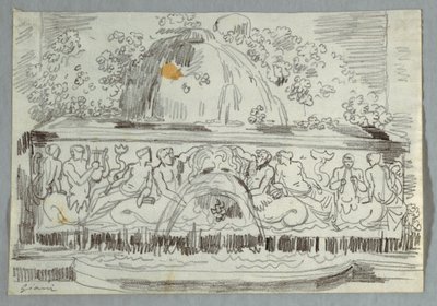 Design för Fountain med Tritone av Felice Giani