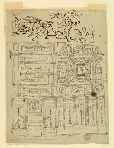 Teckning, Atalanta och Hippomenes, ca 1800 av Felice Giani