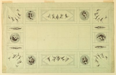 Teckning, Palazzo Quirinale, Rom;, 1812 av Felice Giani