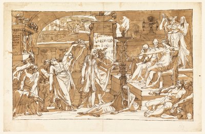 Hades; Persephone in the Underworld (Offering till Proserpine) av Felice Giani
