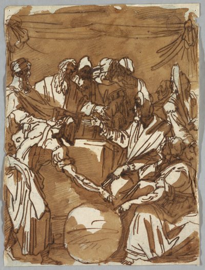 Magi Conversing about Heavenly Bodies, efter Perino del Vaga av Felice Giani