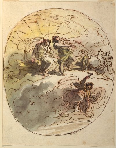 Phaeton bjuder Apollo Farväl av Felice Giani