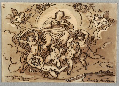 Jungfruns tillkännagivande, efter Guido Reni av Felice Giani