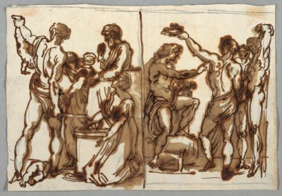 Salomos dom; Marsyas flågning av Felice Giani
