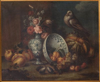 Stilleben (olja på duk) av Felice Rubbiani
