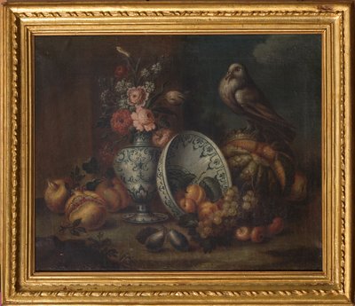 Stilleben (olja på duk) av Felice Rubbiani