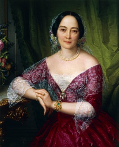 Porträtt av Anne Opulich av Felice Schiavoni, olja på duk av Felice Schiavoni