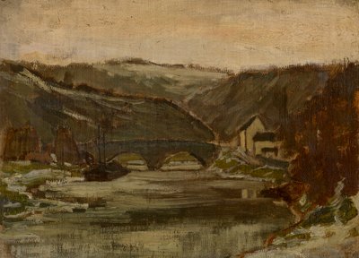 Bro över floden Lesse av Félicien Rops