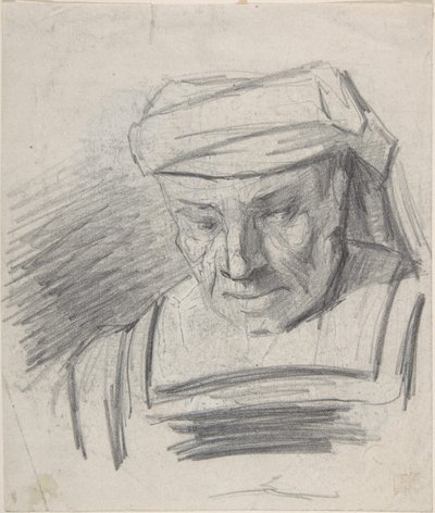 Huvud av en figur med turban av Félicien Rops