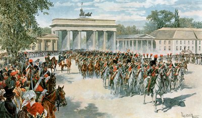 Franska arméns intåg i Berlin av Felicien baron de Myrbach Rheinfeld