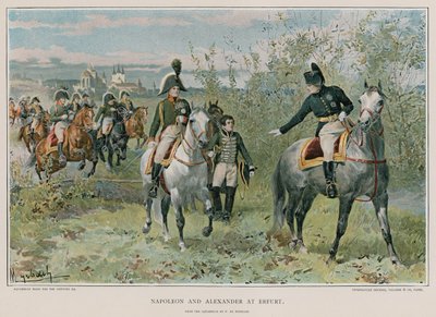 Napoleon och Alexander i Erfurt av Felicien baron de Myrbach-Rheinfeld