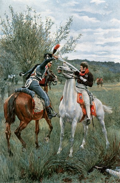 Prins Ludvig av Preussen och sergeant Guindey av Felicien baron de Myrbach-Rheinfeld
