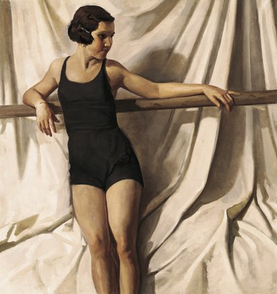 Ung badare (olja på duk) av Felipe Abarzuza y Rodriguez de Arias