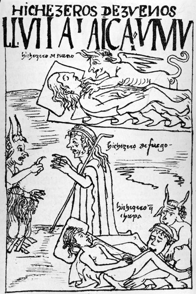 Llulla layqha umu, Bedrägliga trollkarlar och häxor av Felipe Huaman Poma de Ayala