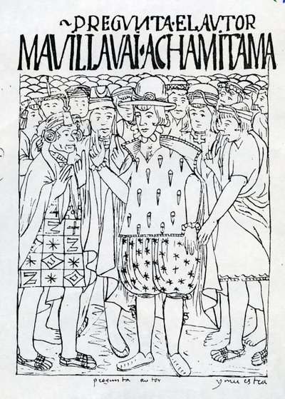 Poma de Ayala frågar om det gamla Perus historia av Felipe Huaman Poma de Ayala