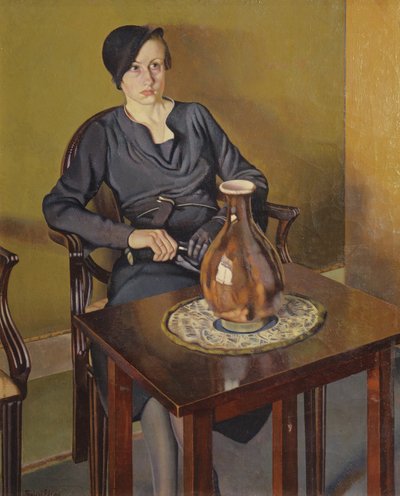 Kvinna med en vas, ca 1929 (olja på duk) av Feliu Elias Bracons