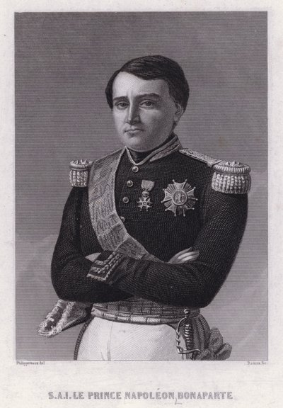 Prins Napoleon Bonaparte, son till Hieronymus, kung av Westfalen, yngste bror till kejsar Napoleon I (gravyr) av Felix (after) Philippoteaux