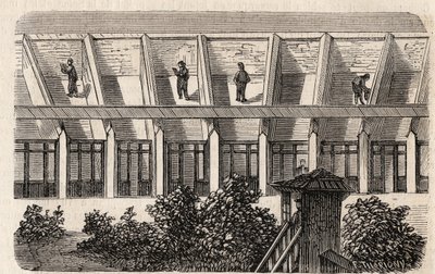 Paris - Petite Roquette fängelse (fängelse för kvinnor och ungdomar) - av Felix (after) Thorigny