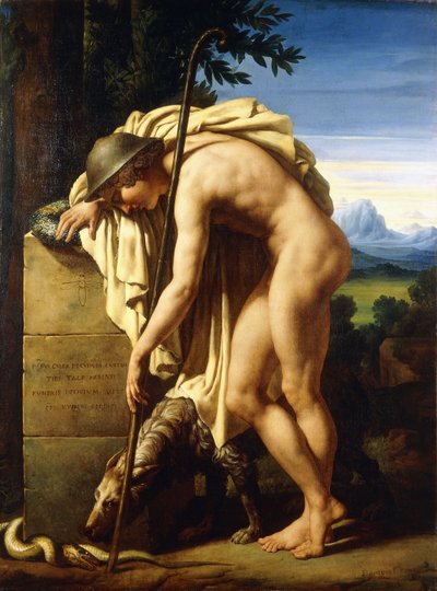 En herde som gråter på en grav uppförd till en mygg, 1808 av Felix Boisselier