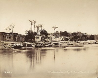Alexandria, Egypten: en arabisk by vid Nilens strand av Félix Bonfils