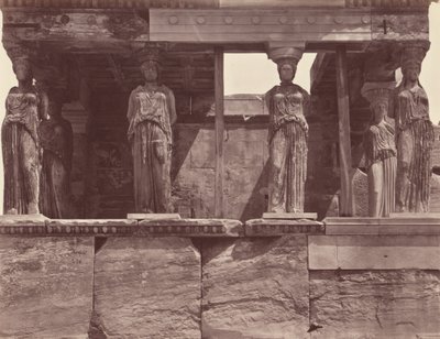 Karyatiderna vid Erechtheiontemplet - Aten av Félix Bonfils