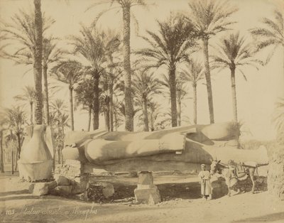 Kolosssklassisk staty i Memphis (Senusret III) av Félix Bonfils