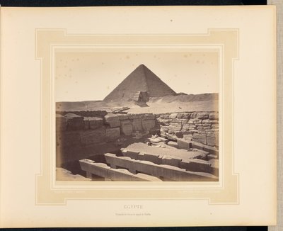 Egypten: Cheopspyramiden och Chaffratemplet av Félix Bonfils