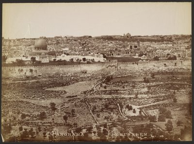 Panorama över Jerusalem av Félix Bonfils