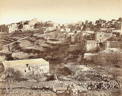 Panoramautsikt över Betlehem, Israel av Félix Bonfils