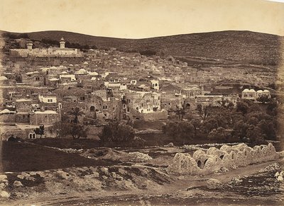 Panoramautsikt över Nasaret, Israel av Félix Bonfils